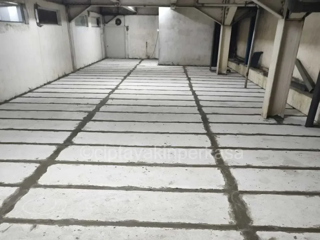 Hasil pemasangan panel lantai citicon di Bernofarm Sidoarjo